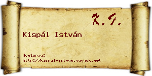 Kispál István névjegykártya