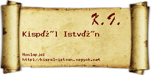 Kispál István névjegykártya